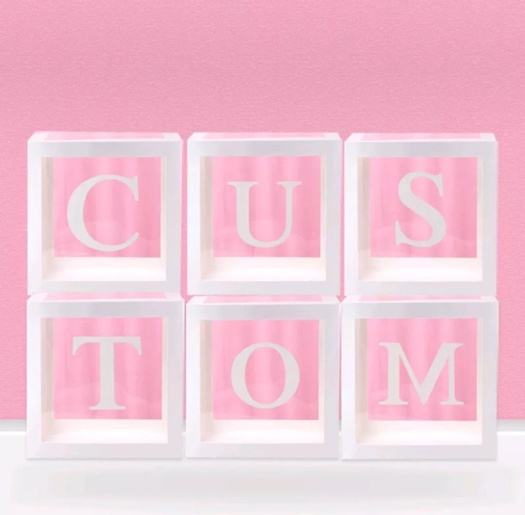 1pc Customised White Alphabet Box (DIY Set)