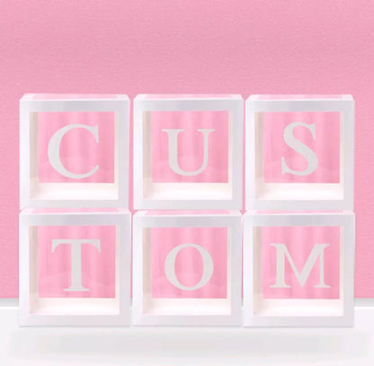 1pc Customised White Alphabet Box (DIY Set)
