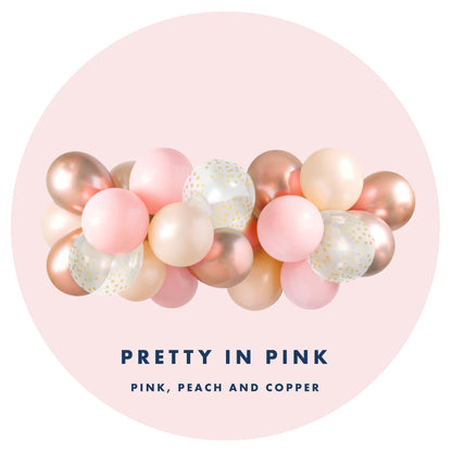 Balloon Garland Pretty In Pink - Pink, Peach and Copper