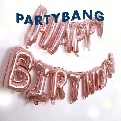 16inch Happy Birthday Foil Balloons (Rose Gold)