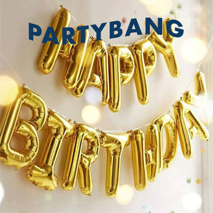 16inch Happy Birthday Foil Balloons (Gold)