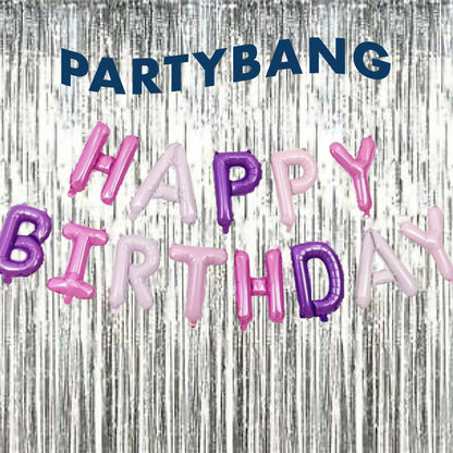 16inch Happy Birthday Foil Balloons (Mix Purple)
