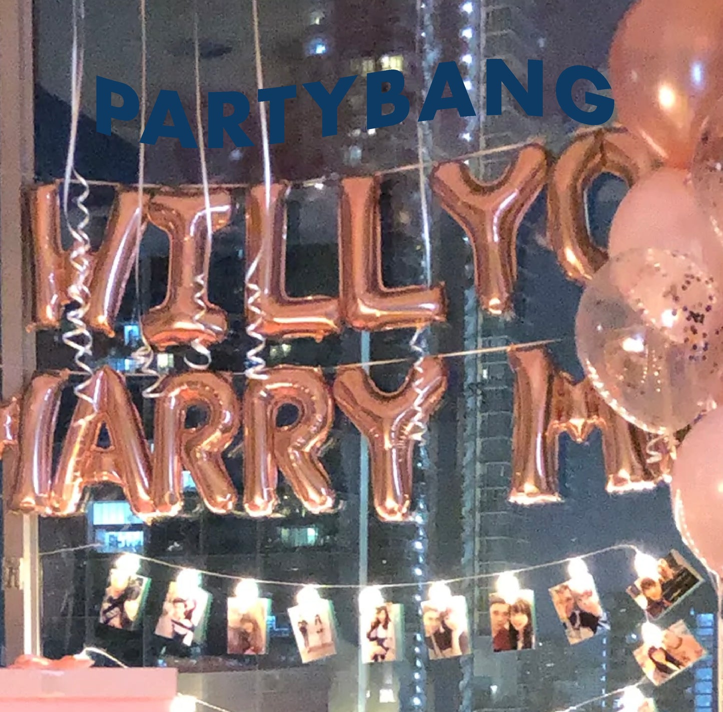 16inch Will You Marry Me Foil Balloons (Rose Gold)