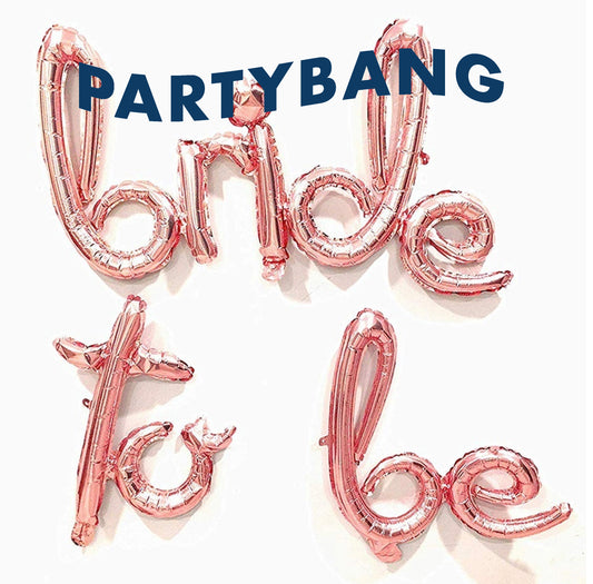 Script "Bride to be" Foil Balloons (Rose Gold)
