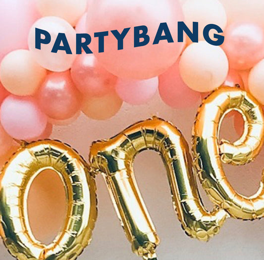 Script "One" Foil Balloons (Gold)