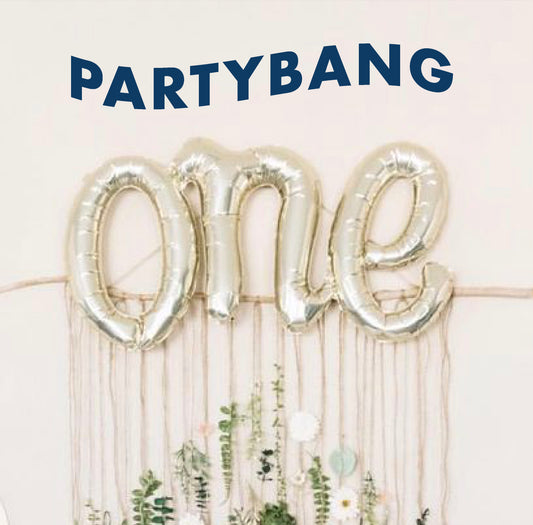 Script "One" Foil Balloons (Rose Gold)