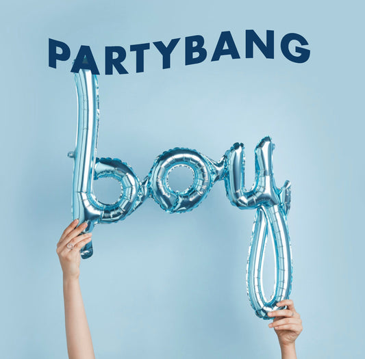 Script "Boy" Foil Balloons (Blue)