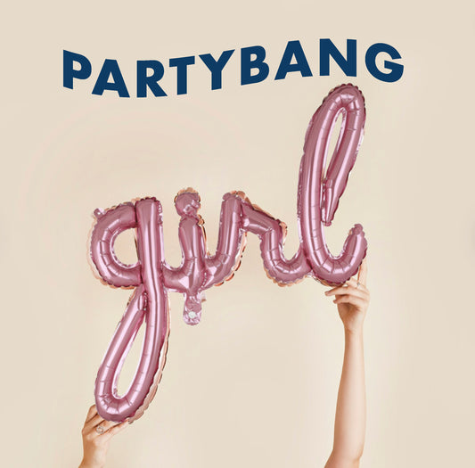 Script "Girl" Foil Balloons (Pink)